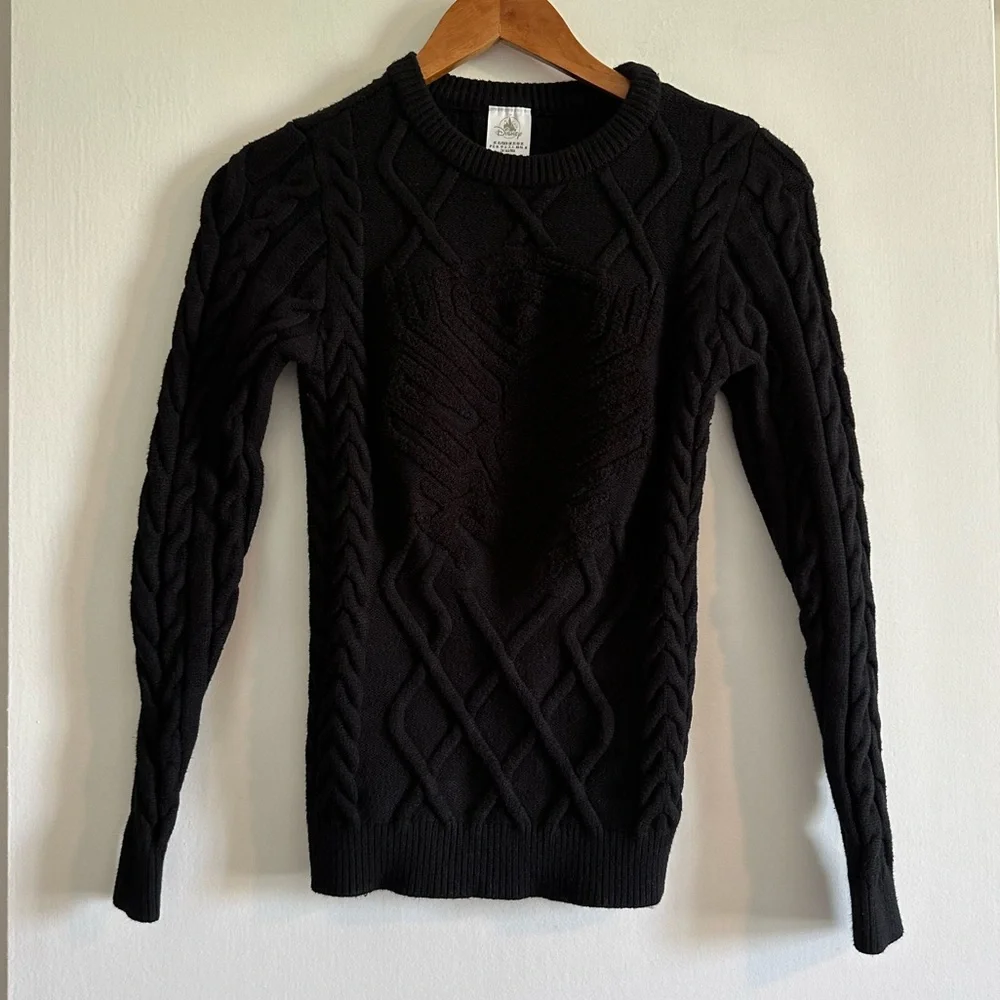 Disney Parks Disneyland Marvel Avengers Black Panther Cable Knit Sweater Size XS - Picture 6 of 9